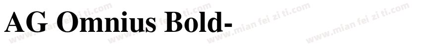 AG Omnius Bold字体转换